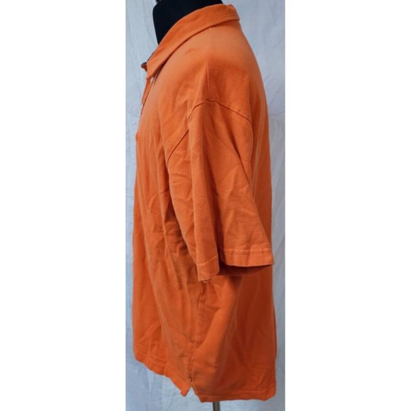 Vtg Tommy Jeans Hilfiger Denim XXL Orange Short Sleeve Embroidered Polo Shirt - Picture 9 of 10